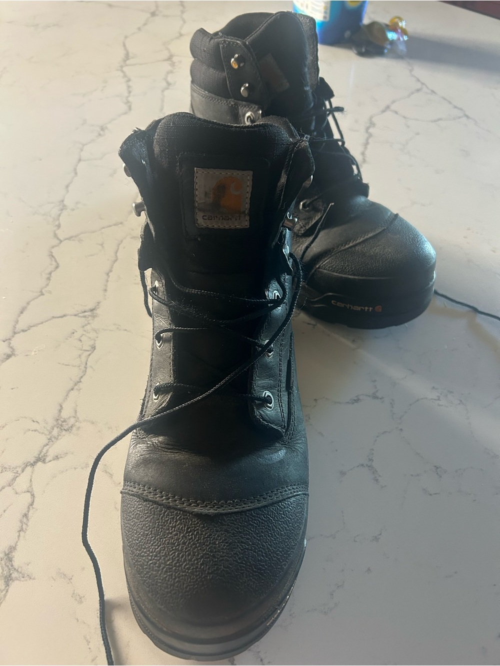 Carhartt Black Composite Toe Lace-Up Leather Work Boots